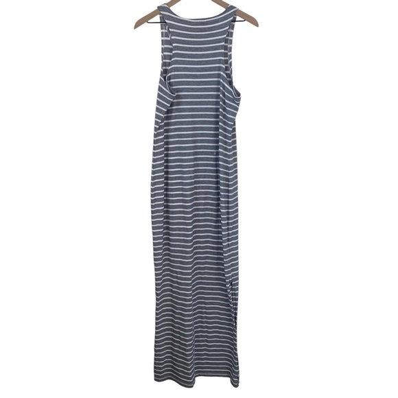 Sail to Sable Sleeveless Striped Long Side Slits Maxi Dress Navy and White Tank - Picture 9 of 9